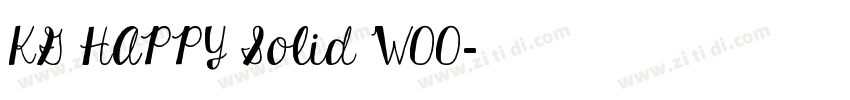 KG HAPPY Solid W00字体转换